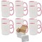 12 Pcs 15OZ El Grande Pink Inside & Handle Sublimation Mugs With Foam Support Boxes